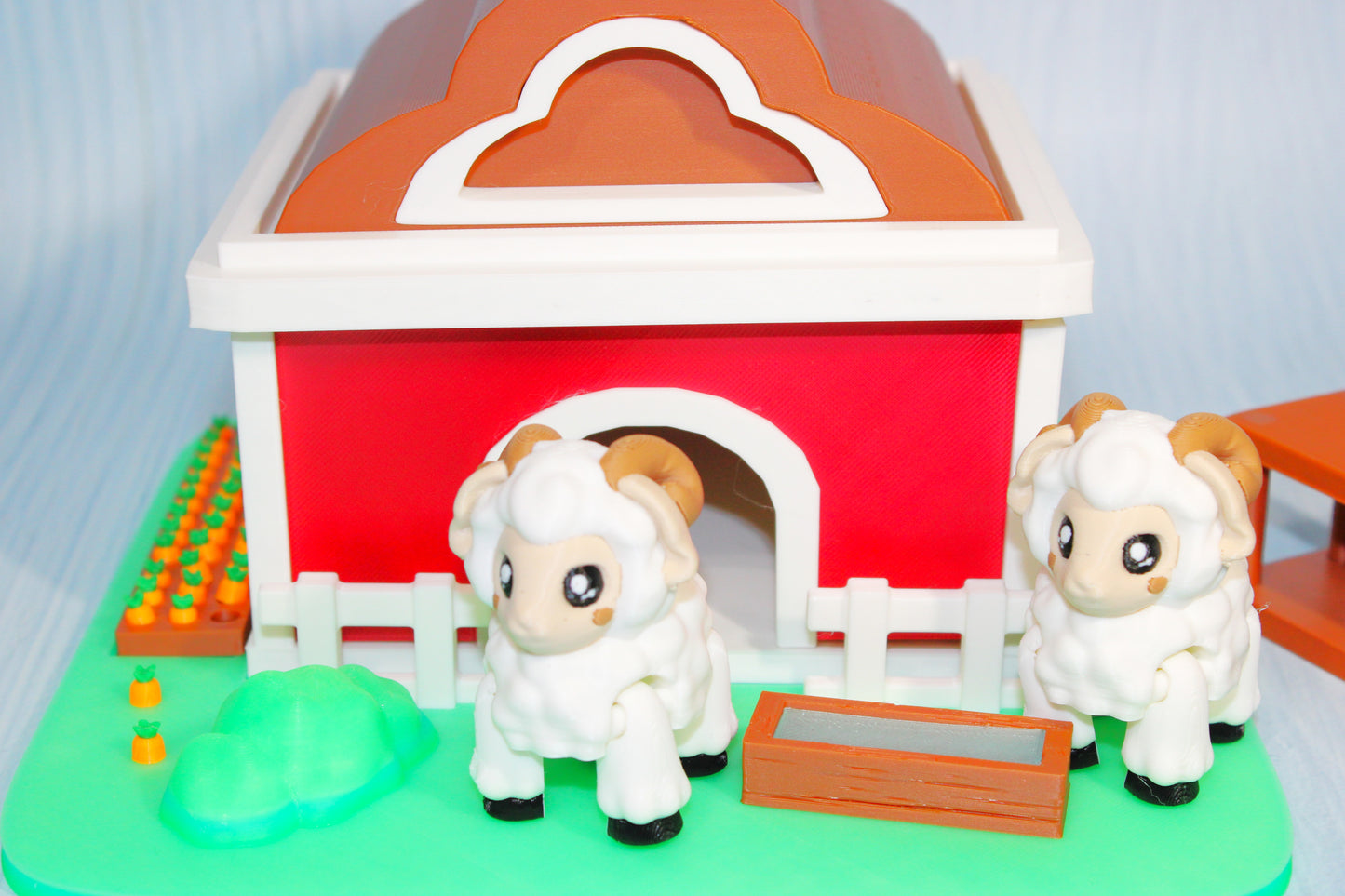 3d printed Farm Playset with Sheep - Wonderland 3D Printing 