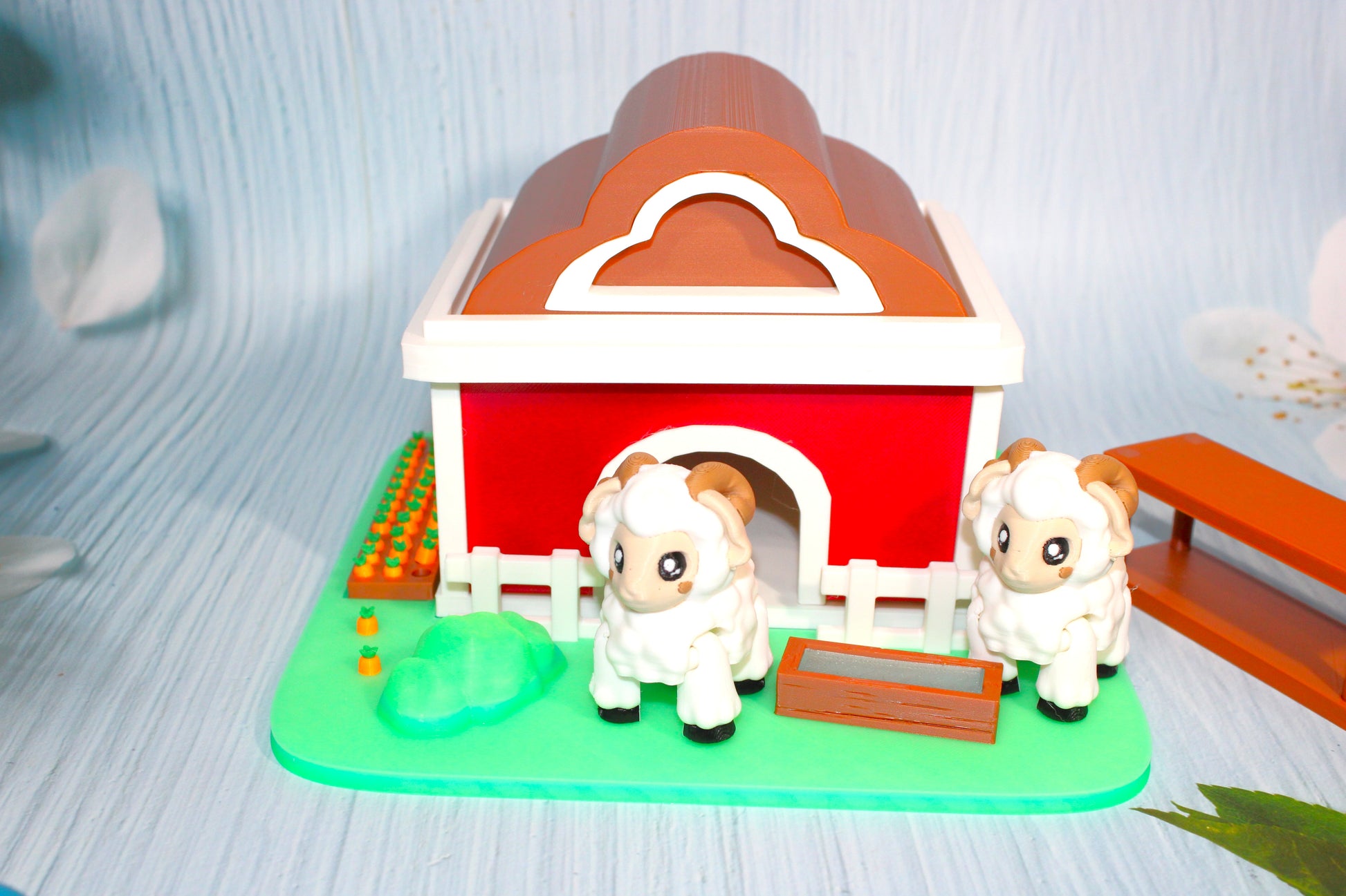 3d printed Farm Playset with Sheep - Wonderland 3D Printing 