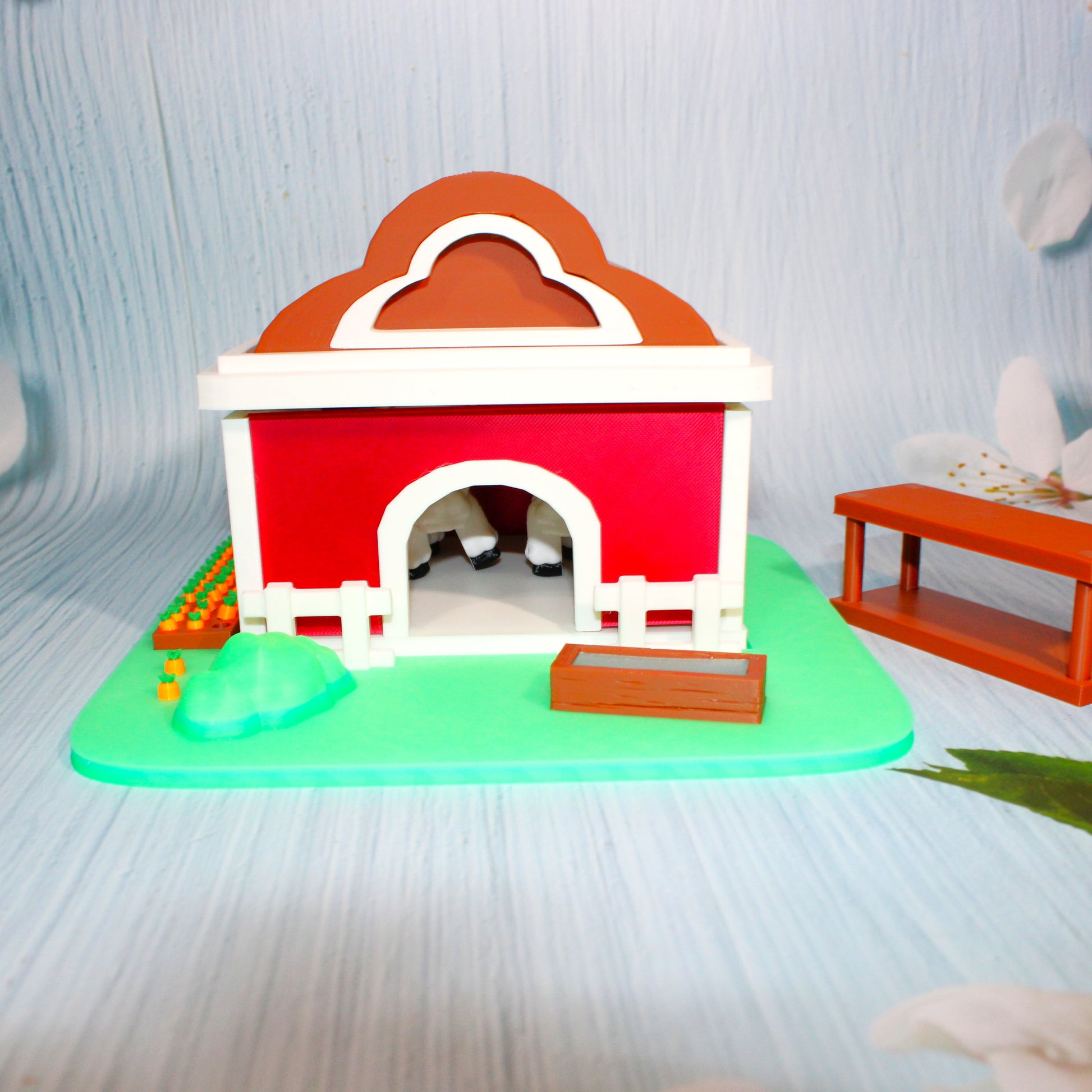 3d printed Farm Playset with Sheep - Wonderland 3D Printing 