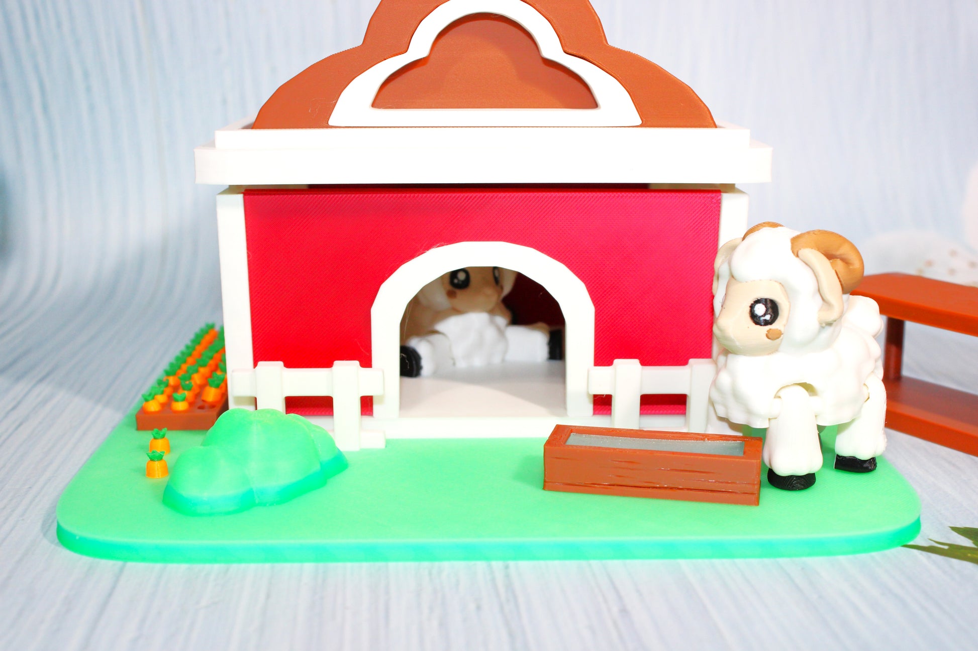 3d printed Farm Playset with Sheep - Wonderland 3D Printing 