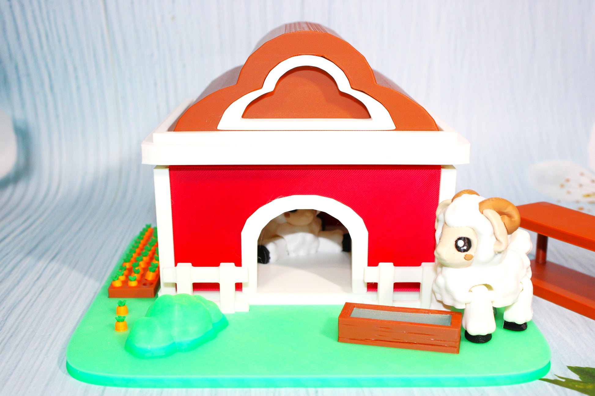 3d printed Farm Playset with Sheep - Wonderland 3D Printing 