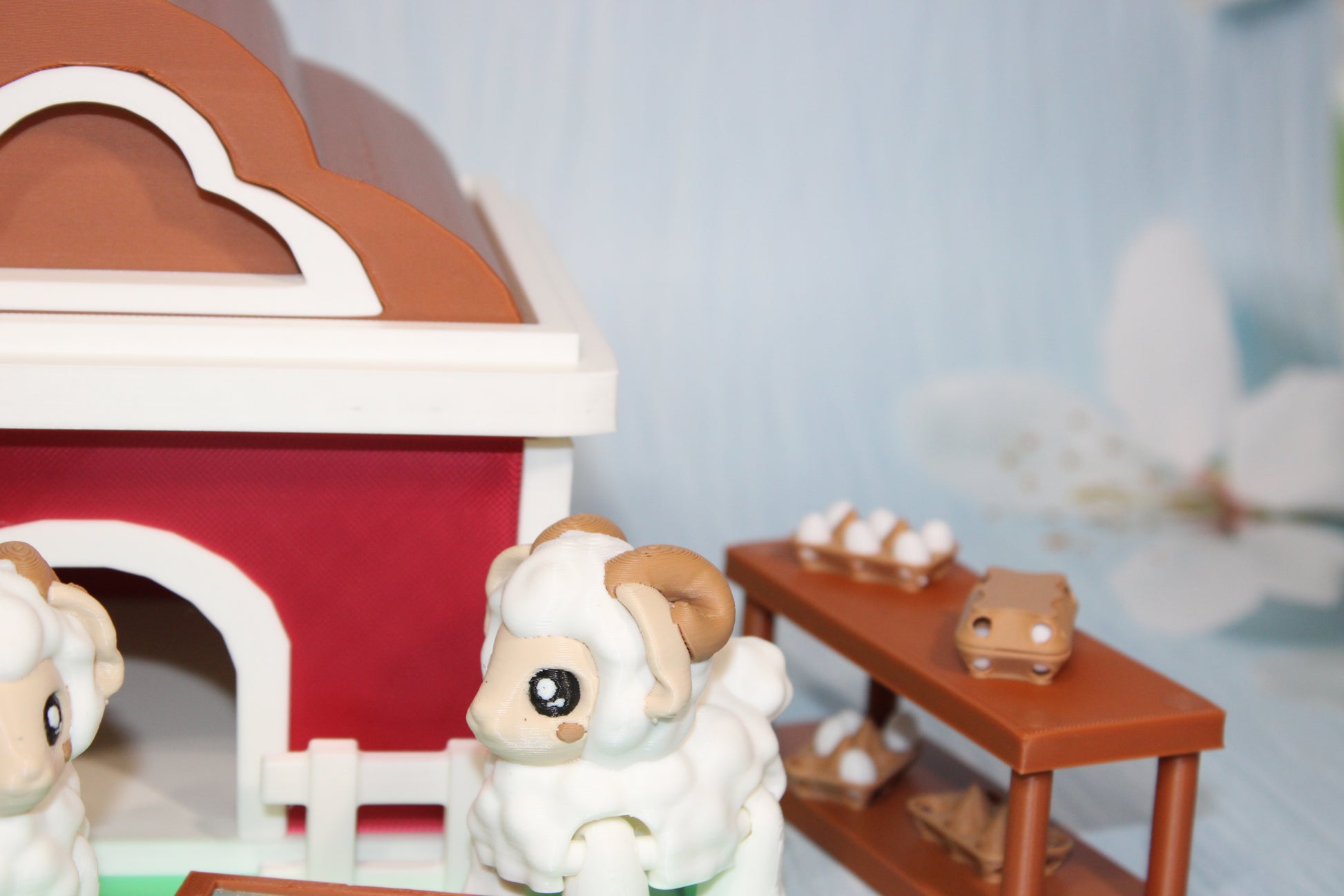 3d printed Farm Playset with Sheep - Wonderland 3D Printing 