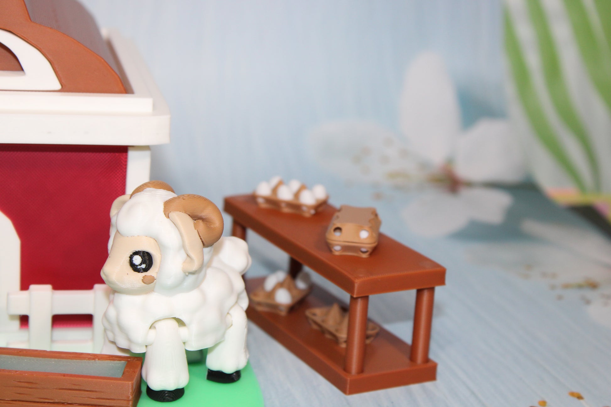 3d printed Farm Playset with Sheep - Wonderland 3D Printing 