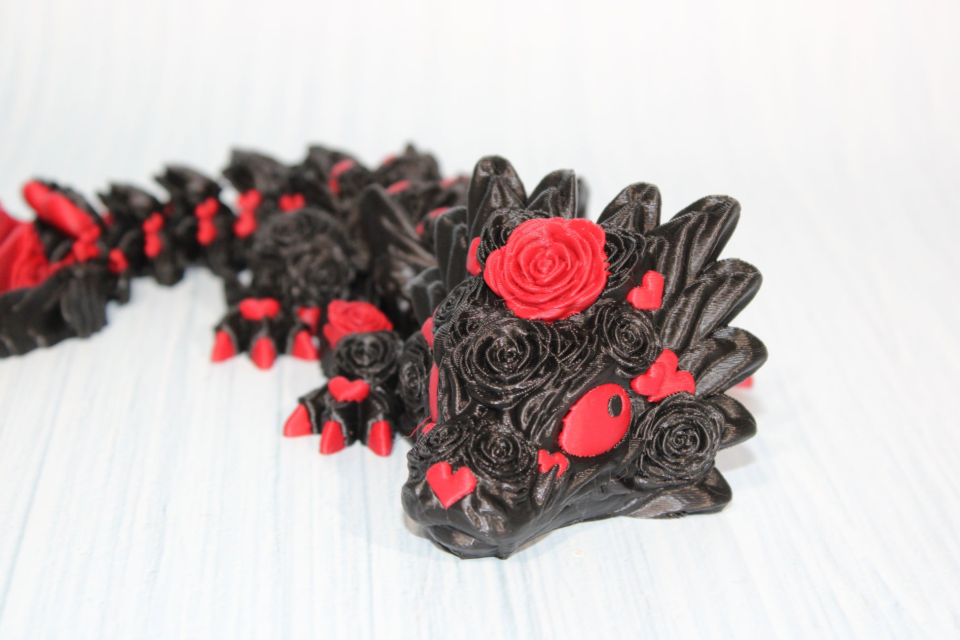 Baby Rose Dragon 3D Printed Articulated - Wonderland 3D Printing 