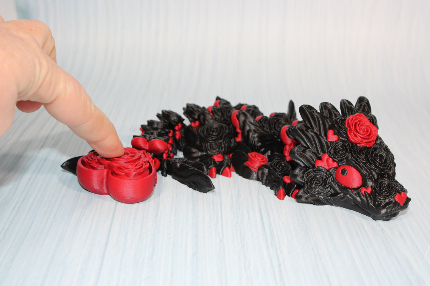 Baby Rose Dragon 3D Printed Articulated - Wonderland 3D Printing 