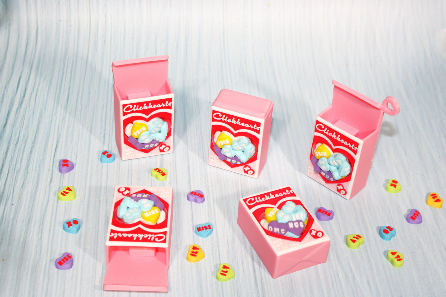Click Hearts Clickers-3d printed