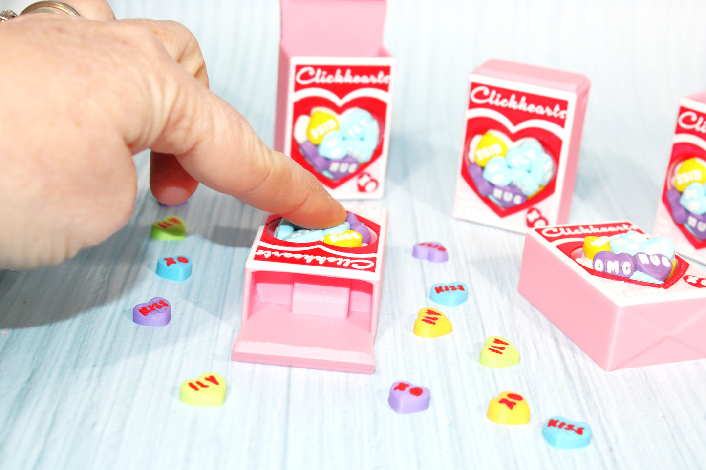 Click Hearts Clickers-3d printed