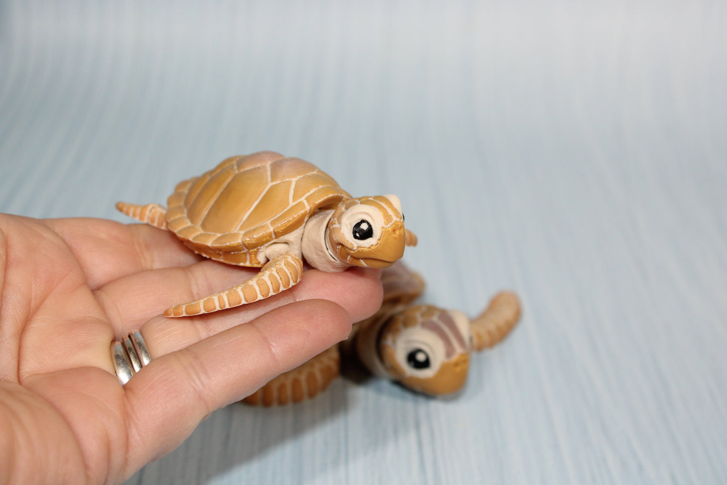 Sea Turtle 3D Printed Articulated Figurine - Wonderland 3D Printing 