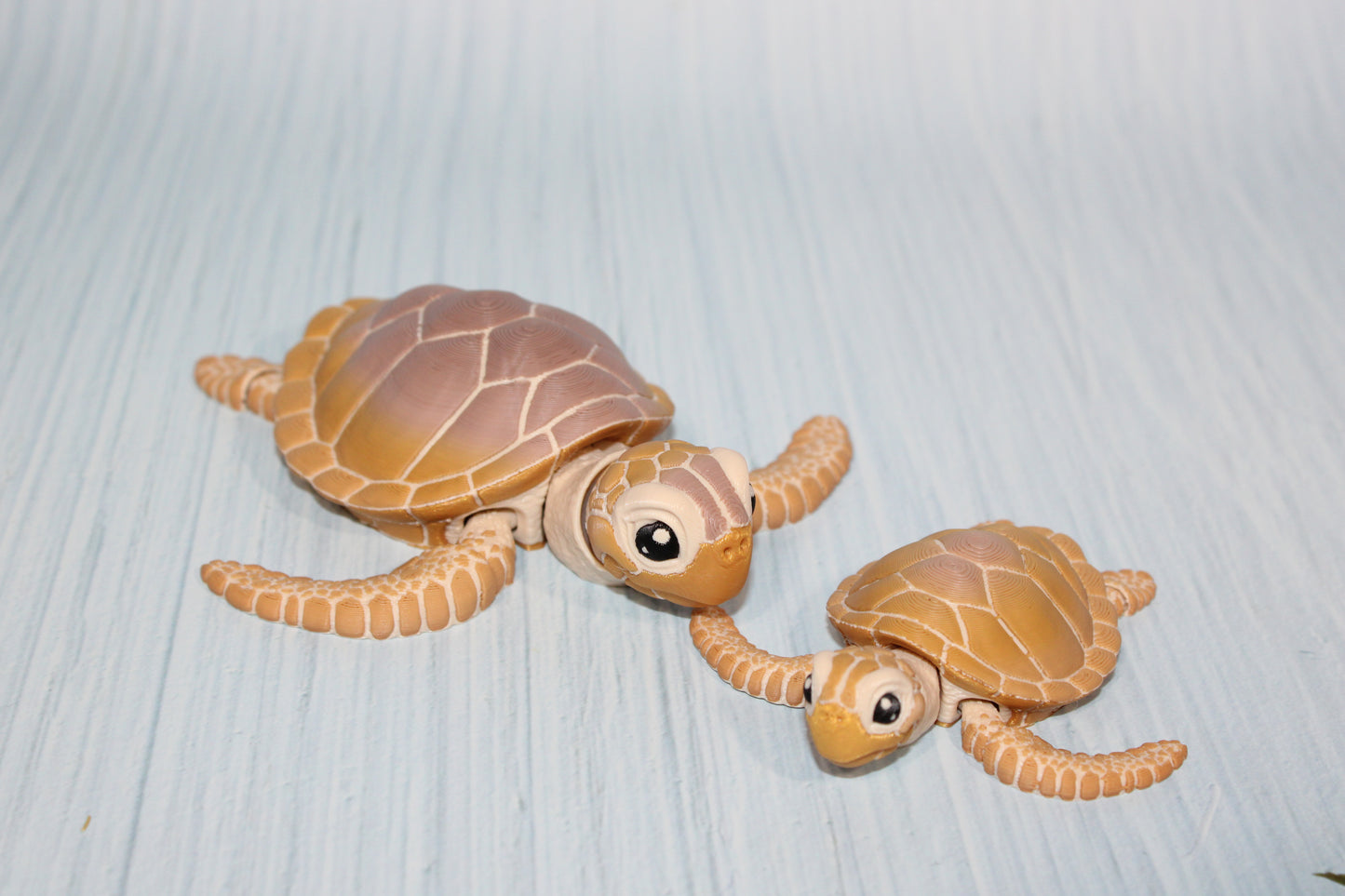 Sea Turtle 3D Printed Articulated Figurine - Wonderland 3D Printing 
