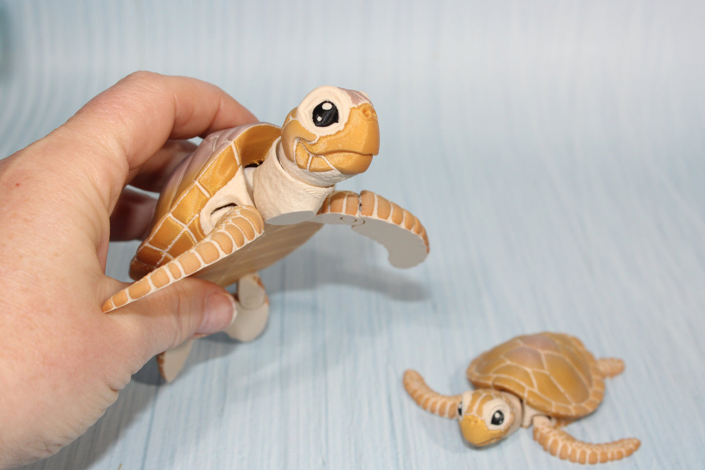 Sea Turtle 3D Printed Articulated Figurine - Wonderland 3D Printing 