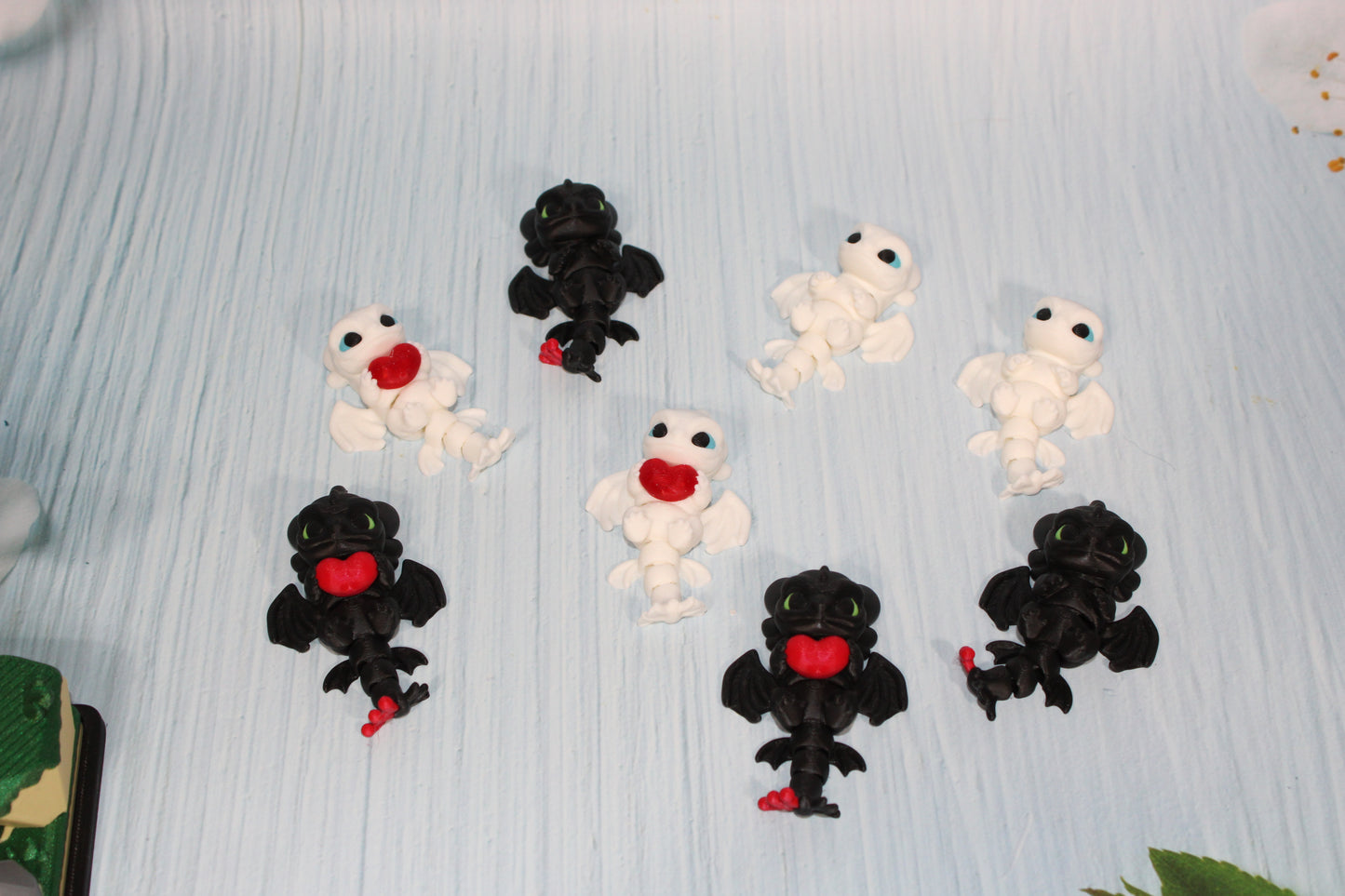3D Printed Articulated Tiny Dragons 4" long - Wonderland 3D Printing 