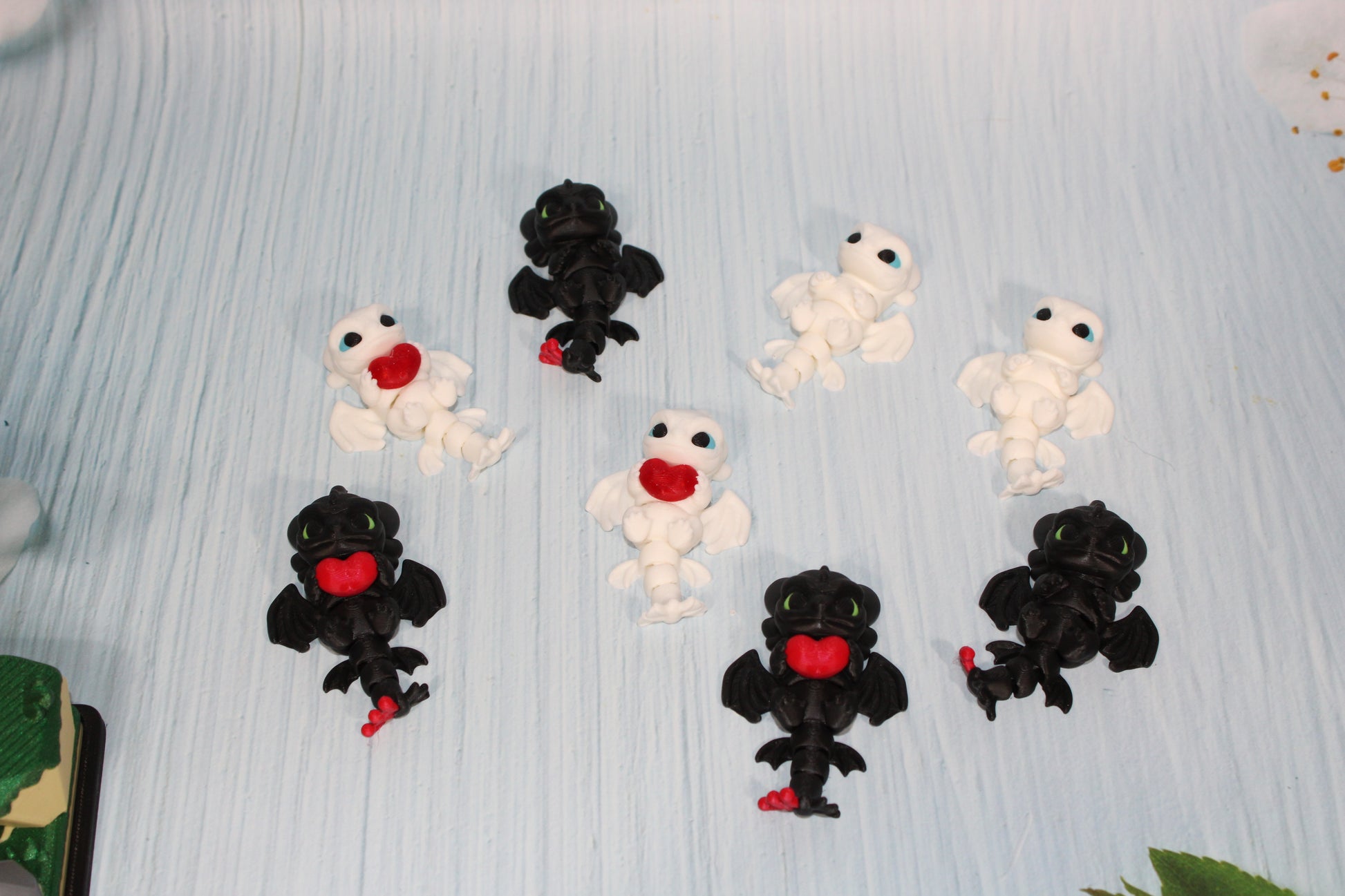3D Printed Articulated Tiny Dragons 4" long - Wonderland 3D Printing 
