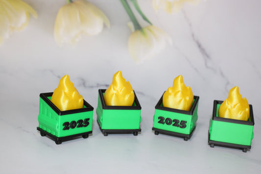 Dumpster Fire Clicker Articulated 3d Printed Figurine