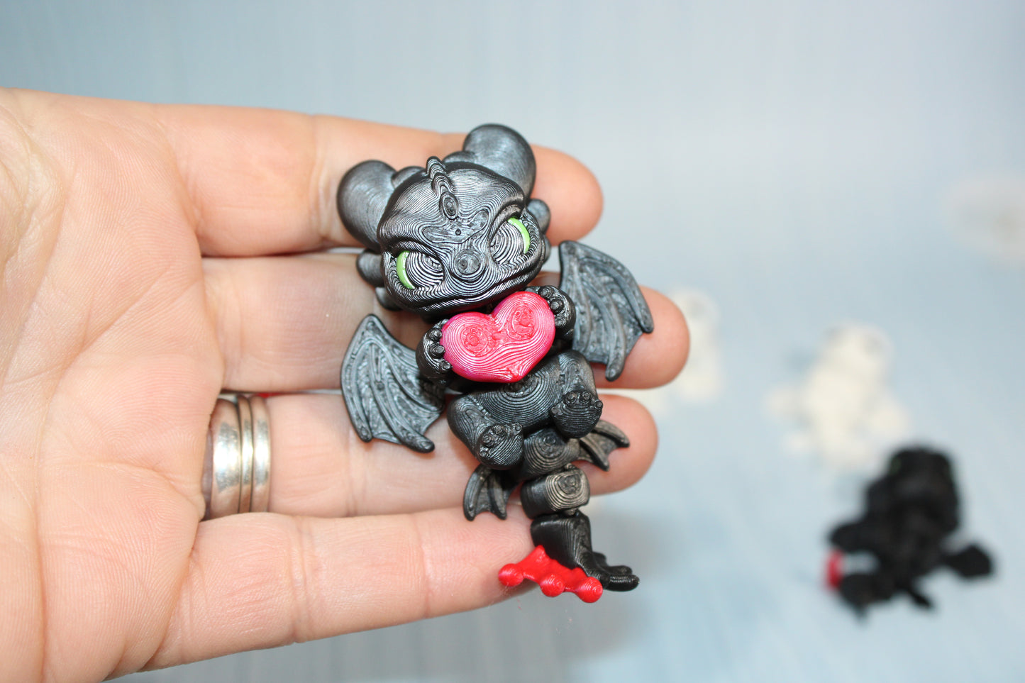 3D Printed Articulated Tiny Dragons 4" long - Wonderland 3D Printing 