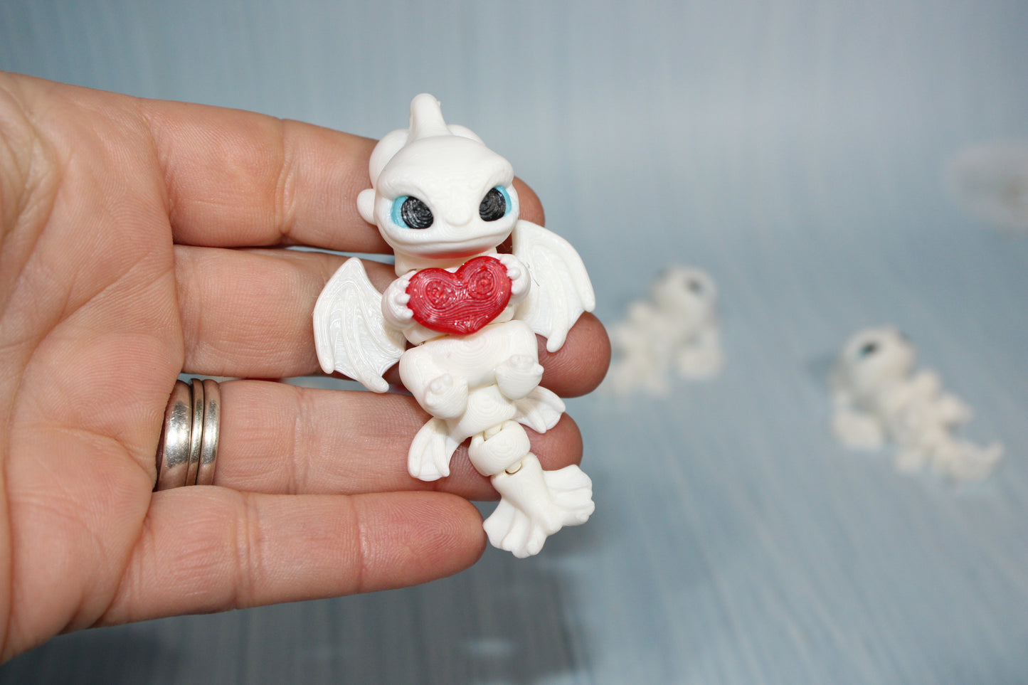 3D Printed Articulated Tiny Dragons 4" long - Wonderland 3D Printing 