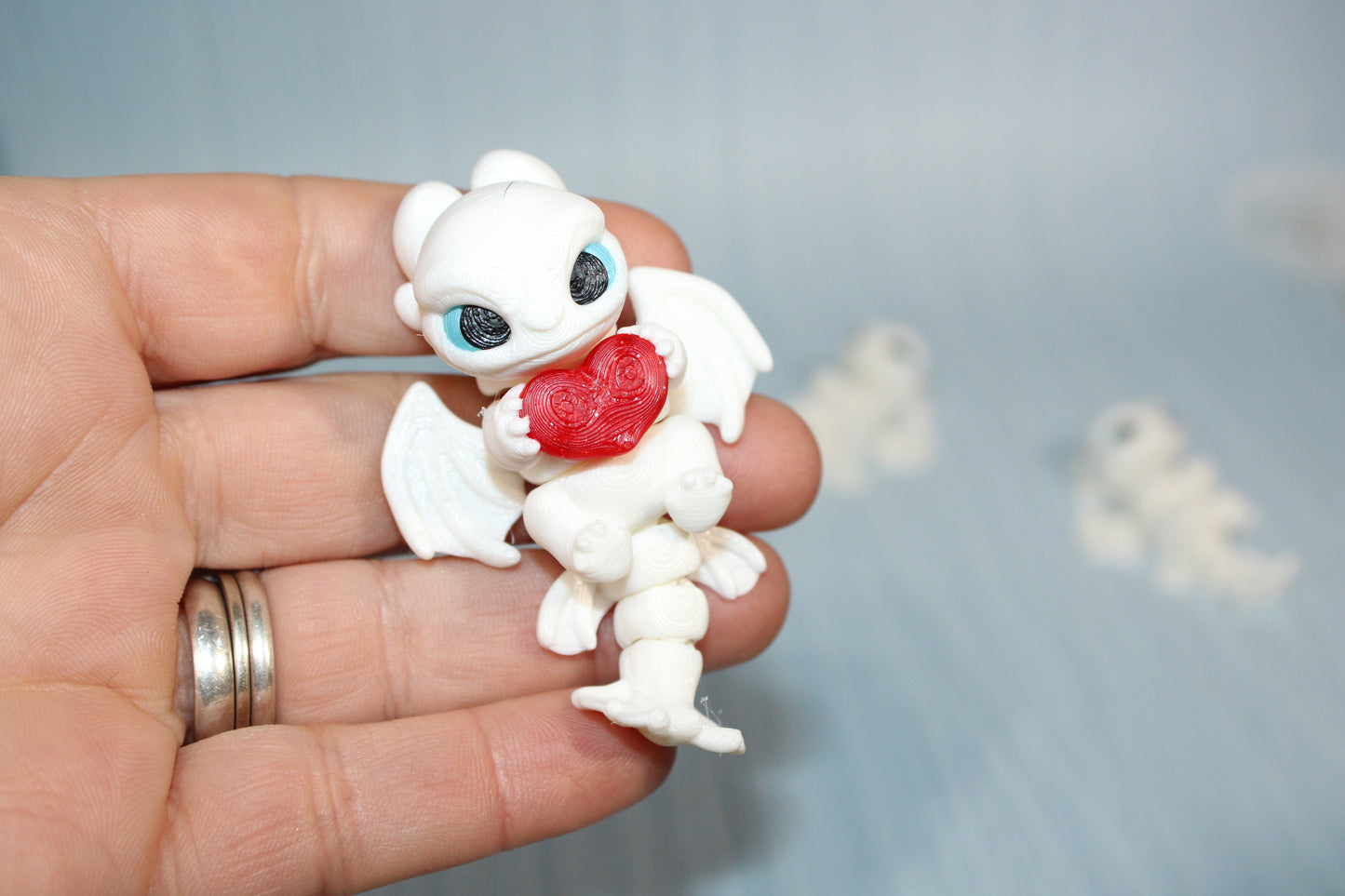 3D Printed Articulated Tiny Dragons 4" long - Wonderland 3D Printing 