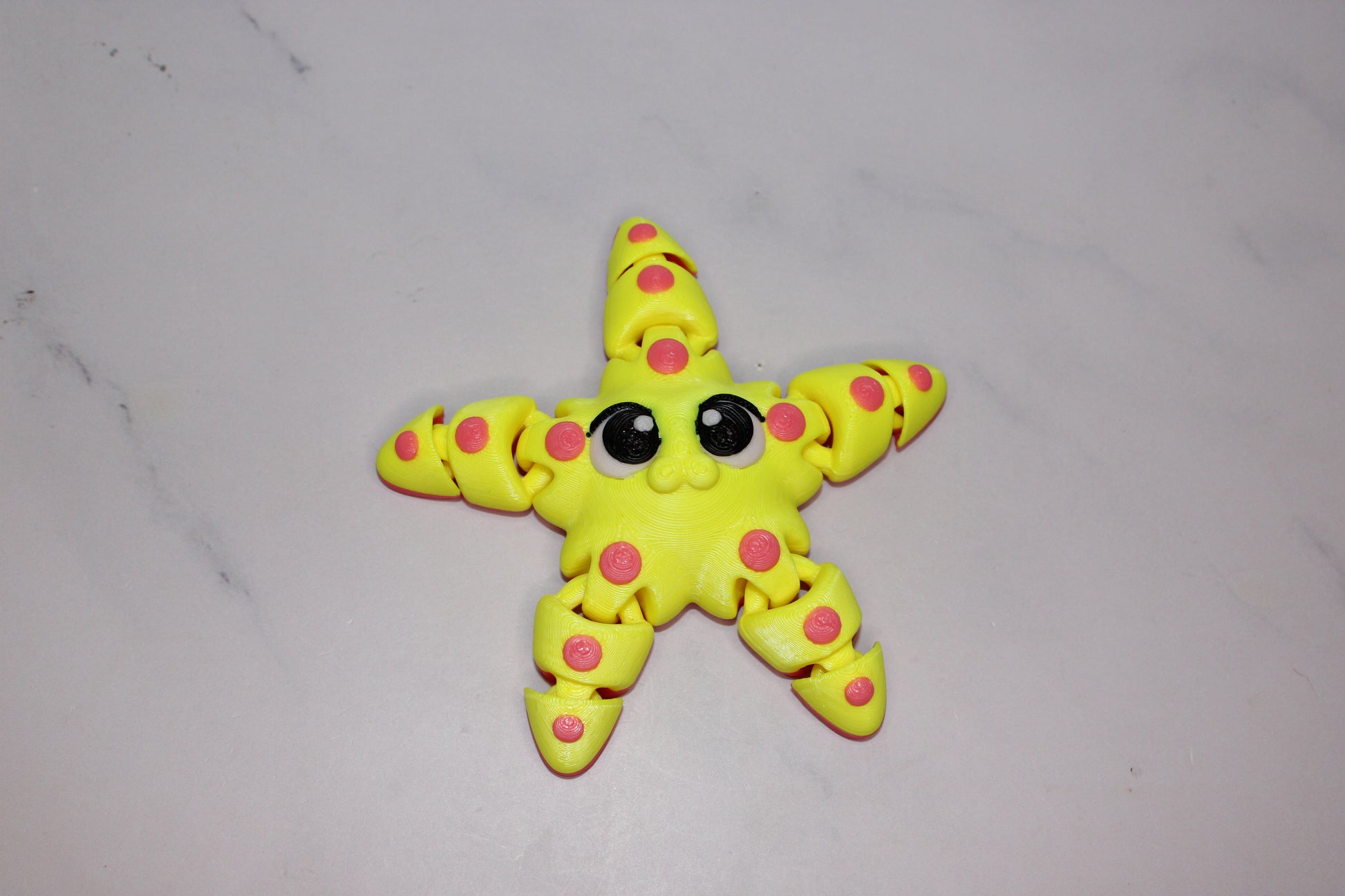 Flexi Starfish and Sand Playset 3D Printed Articulated Flexi Fidget - Wonderland 3D Printing 