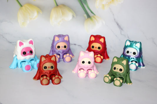 Woobu with Flower Tier Options Articulated 3d Printed Figurine