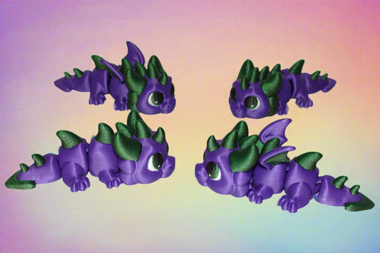 Chunker Dragon  Articulated 3d Printed Flexi Fidget Figurine - Wonderland 3D Printing 