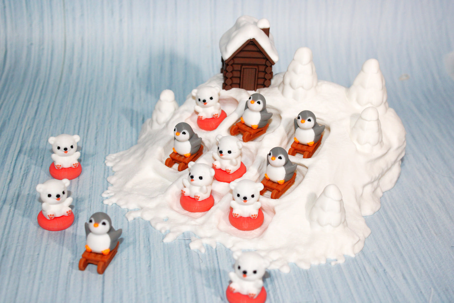 Sled Tic Tac Toe-3d printed