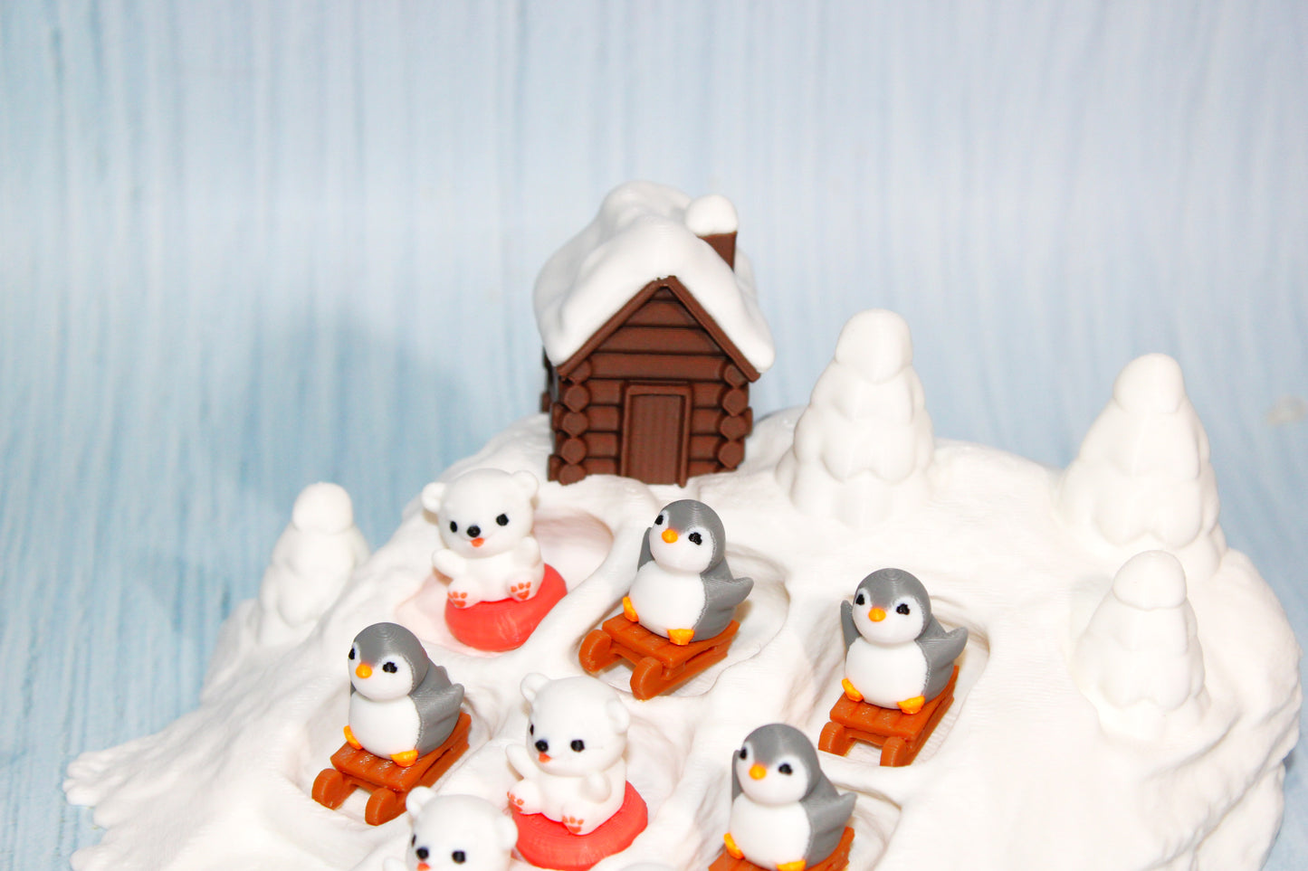 Sled Tic Tac Toe-3d printed