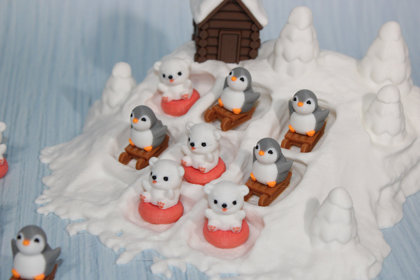 Sled Tic Tac Toe-3d printed