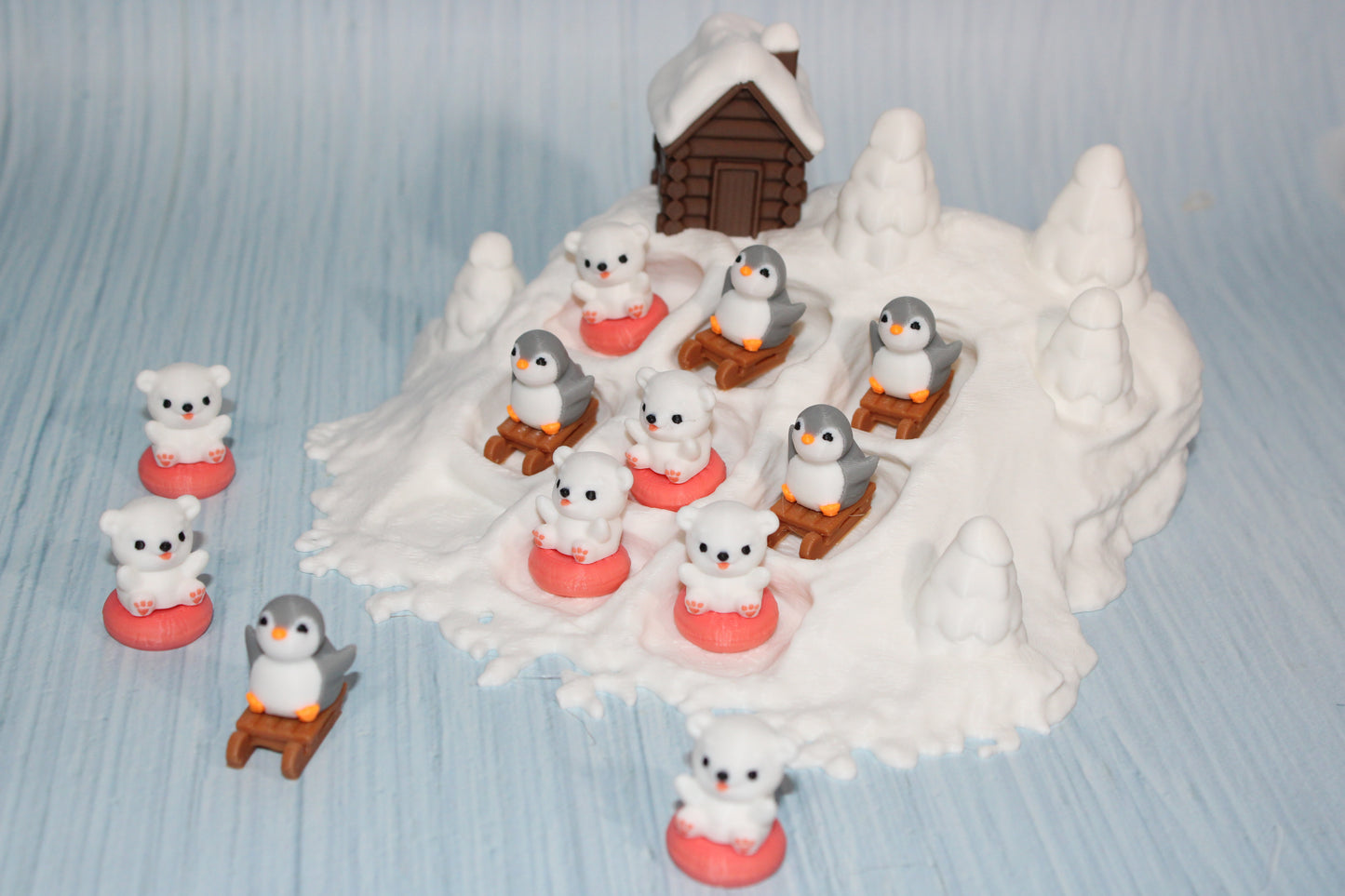 Sled Tic Tac Toe-3d printed