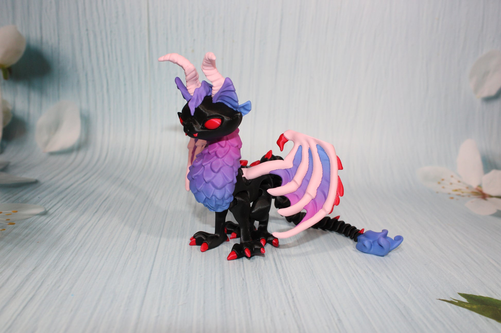 Twisty Cat Dragon 9.5" Long x 5.5" tall - Wonderland 3D Printing 