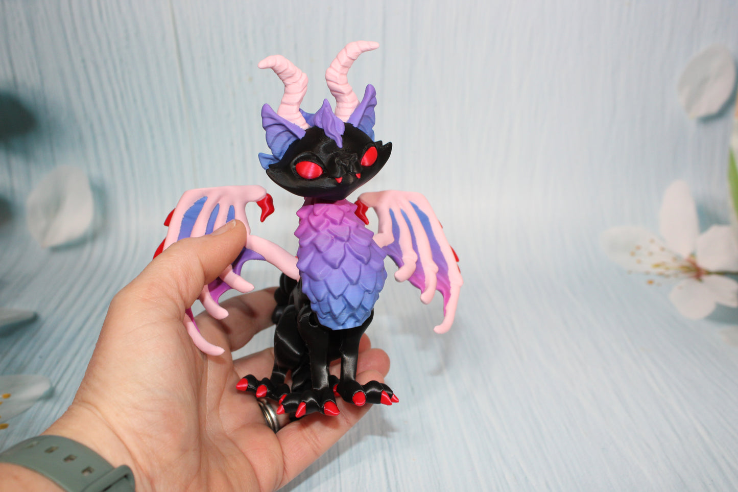 Twisty Cat Dragon 9.5" Long x 5.5" tall - Wonderland 3D Printing 