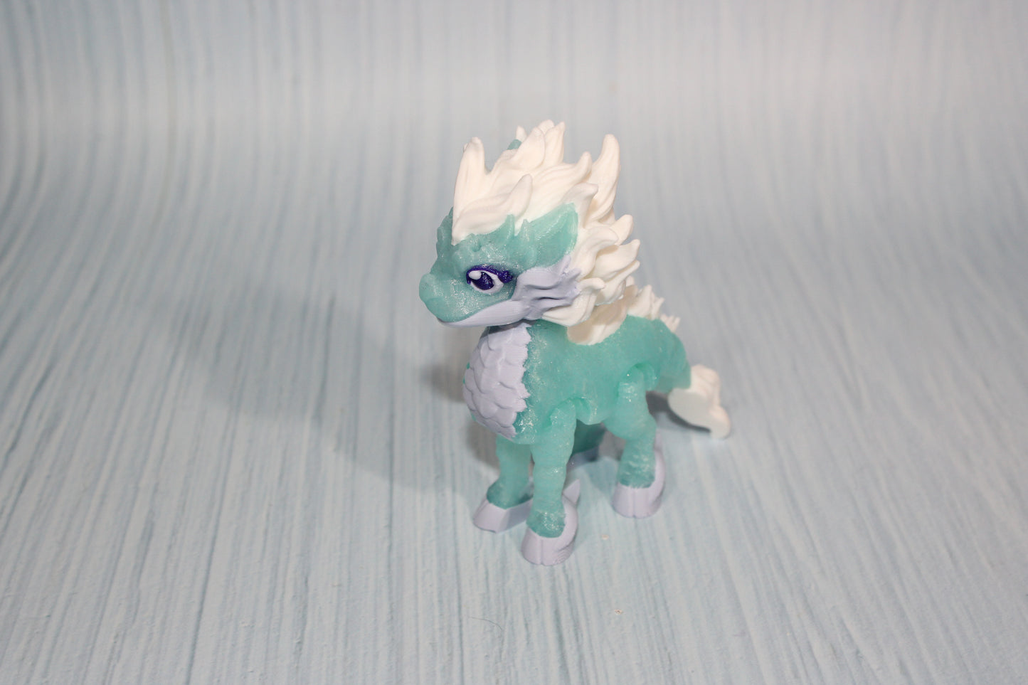 Qilin 4" tall 3D Printed Articulated Flexi Fidget Figurine - Wonderland 3D Printing 