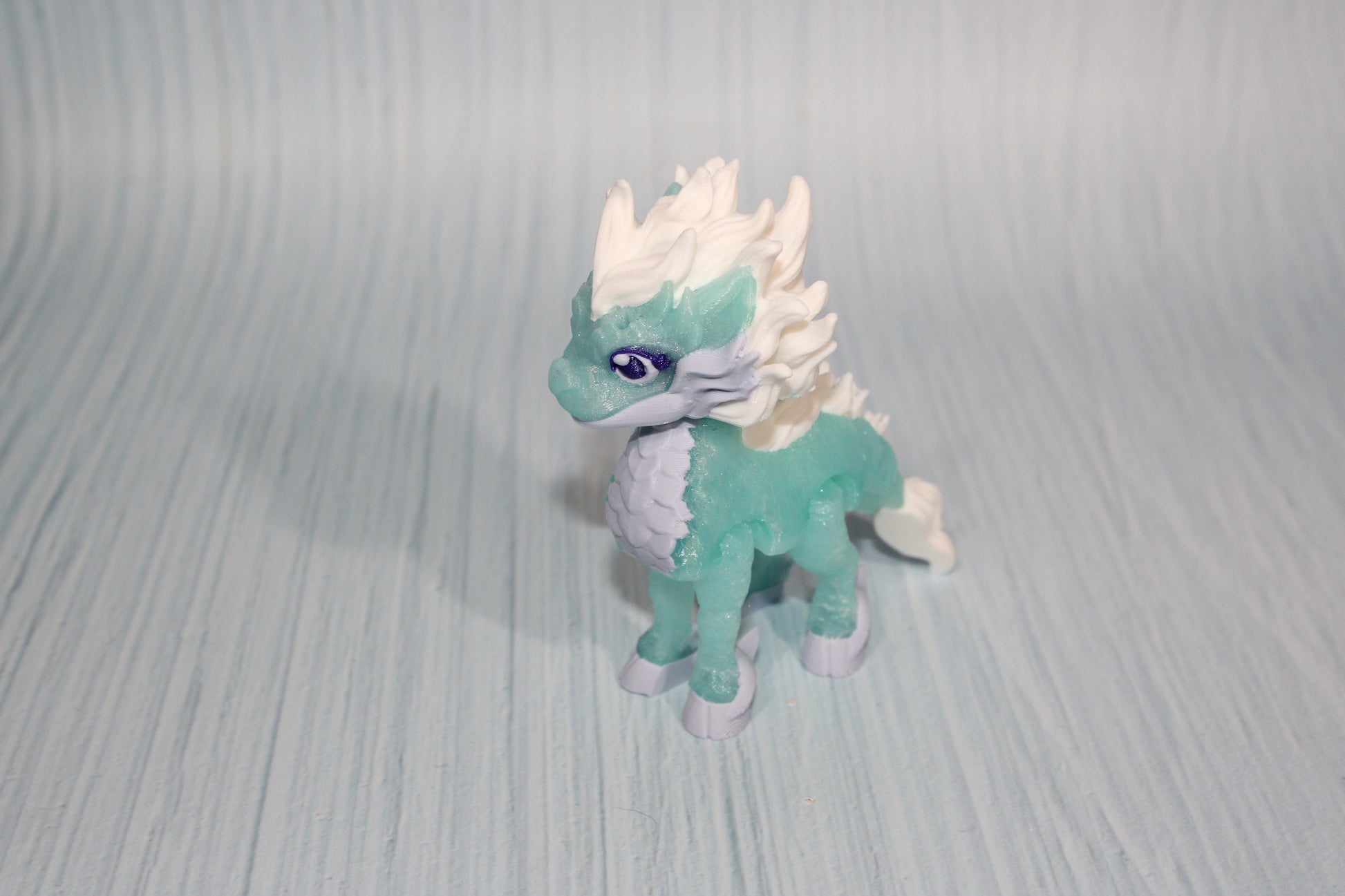 Qilin 4" tall 3D Printed Articulated Flexi Fidget Figurine - Wonderland 3D Printing 