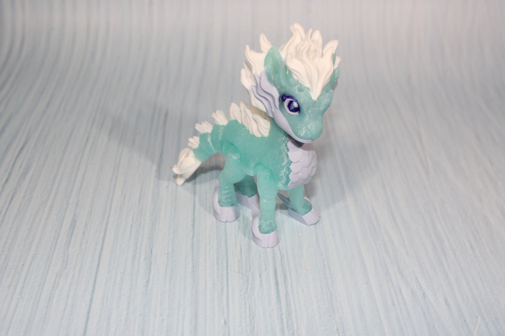 Qilin 4" tall 3D Printed Articulated Flexi Fidget Figurine - Wonderland 3D Printing 
