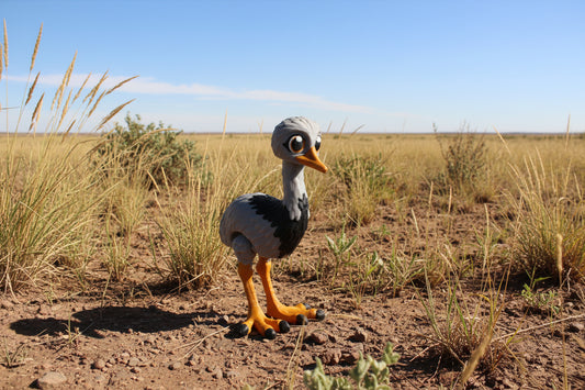 Rhea Bird 5" Flexi Fidget Articulated Toy - Wonderland 3D Printing 