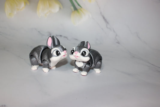 Bunny Rabbit 3D Printed  Articulated Flexi Figurines - Wonderland 3D Printing 