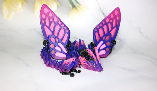 Butterfly Dragon: 3D Printed Articulated - Wonderland 3D Printing 