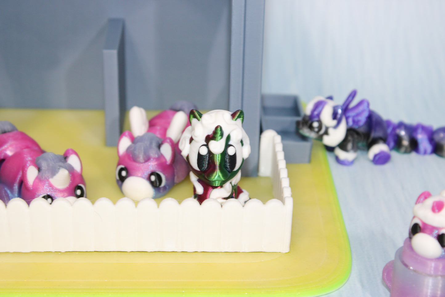 3d printed Unicorn and Pony with Stable - Wonderland 3D Printing 