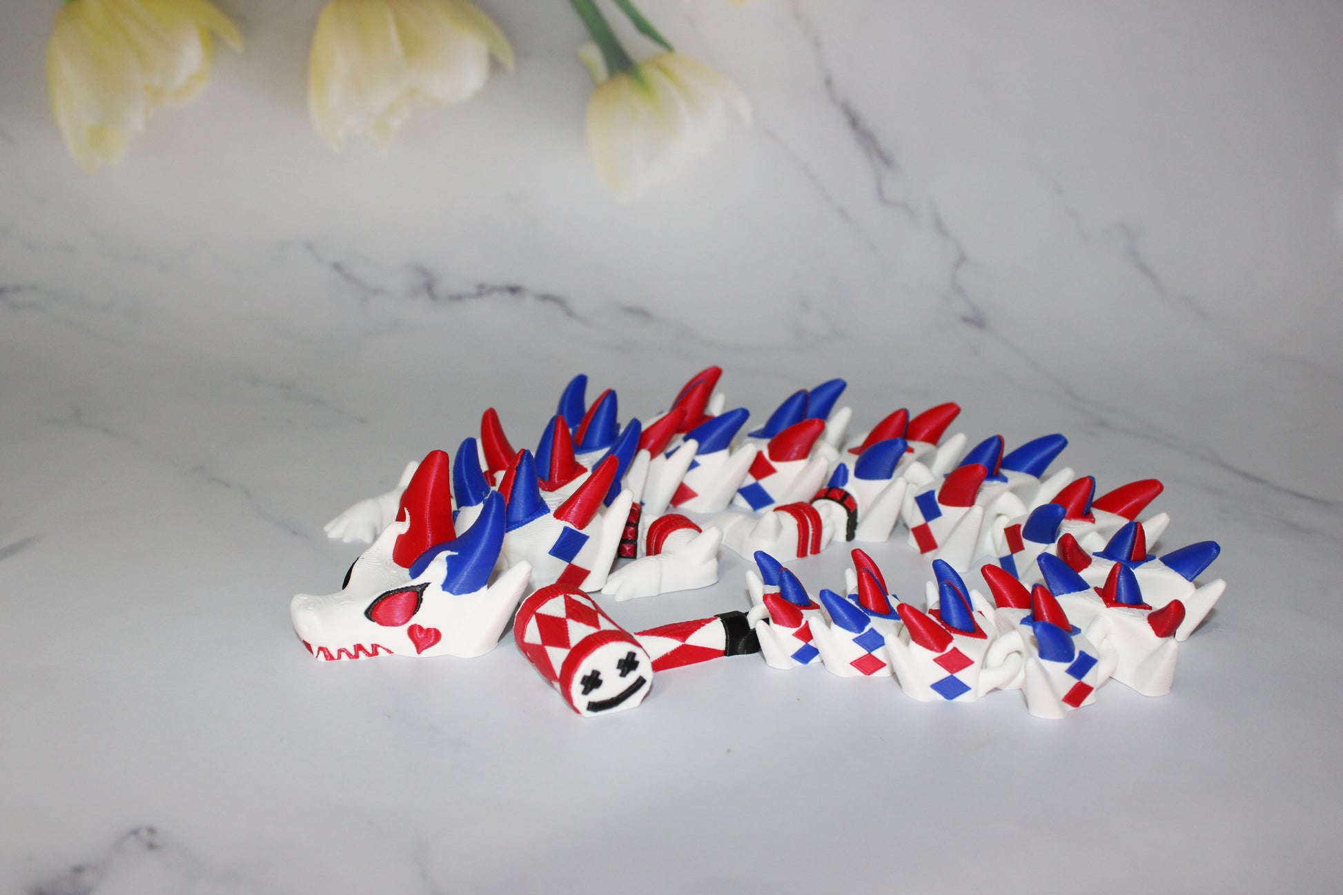 Girl Jester Dragon 3D Printed Articulated Figurine - Wonderland 3D Printing 