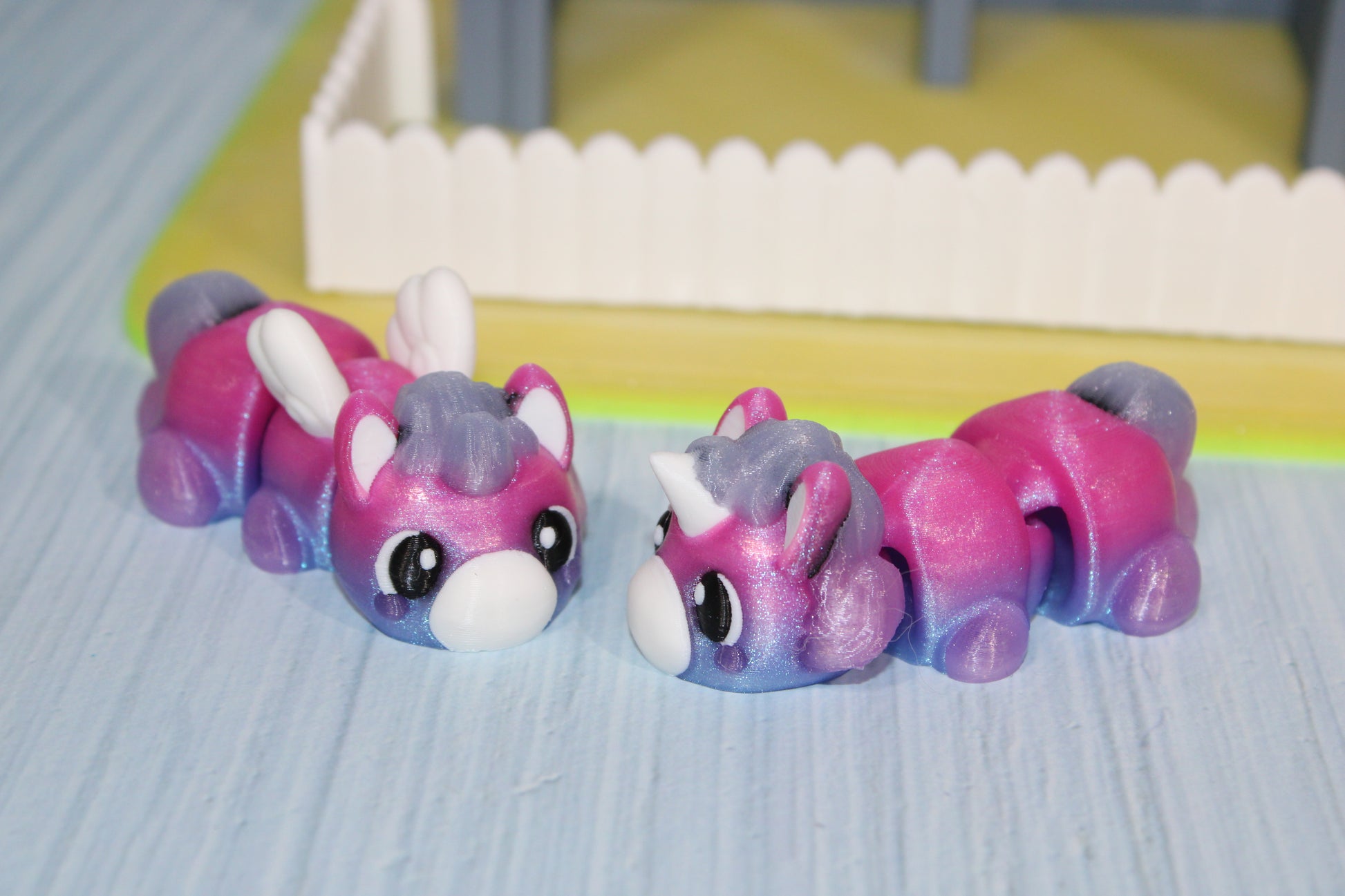3d printed Unicorn and Pony with Stable - Wonderland 3D Printing 