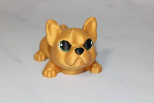 Flexi French Bulldog 3 inches Articulated 3d Printed Figurine - Wonderland 3D Printing 
