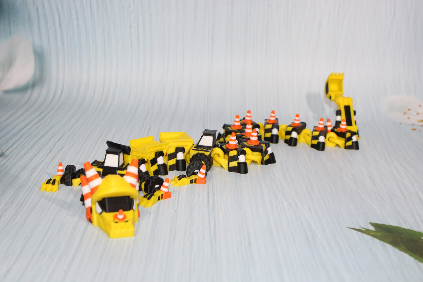 Construction Dragon 3D Printed Articulated Figurine - Wonderland 3D Printing 