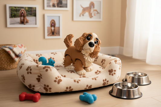 Cocker Spaniel 5" long x 4.25" tall - Wonderland 3D Printing 