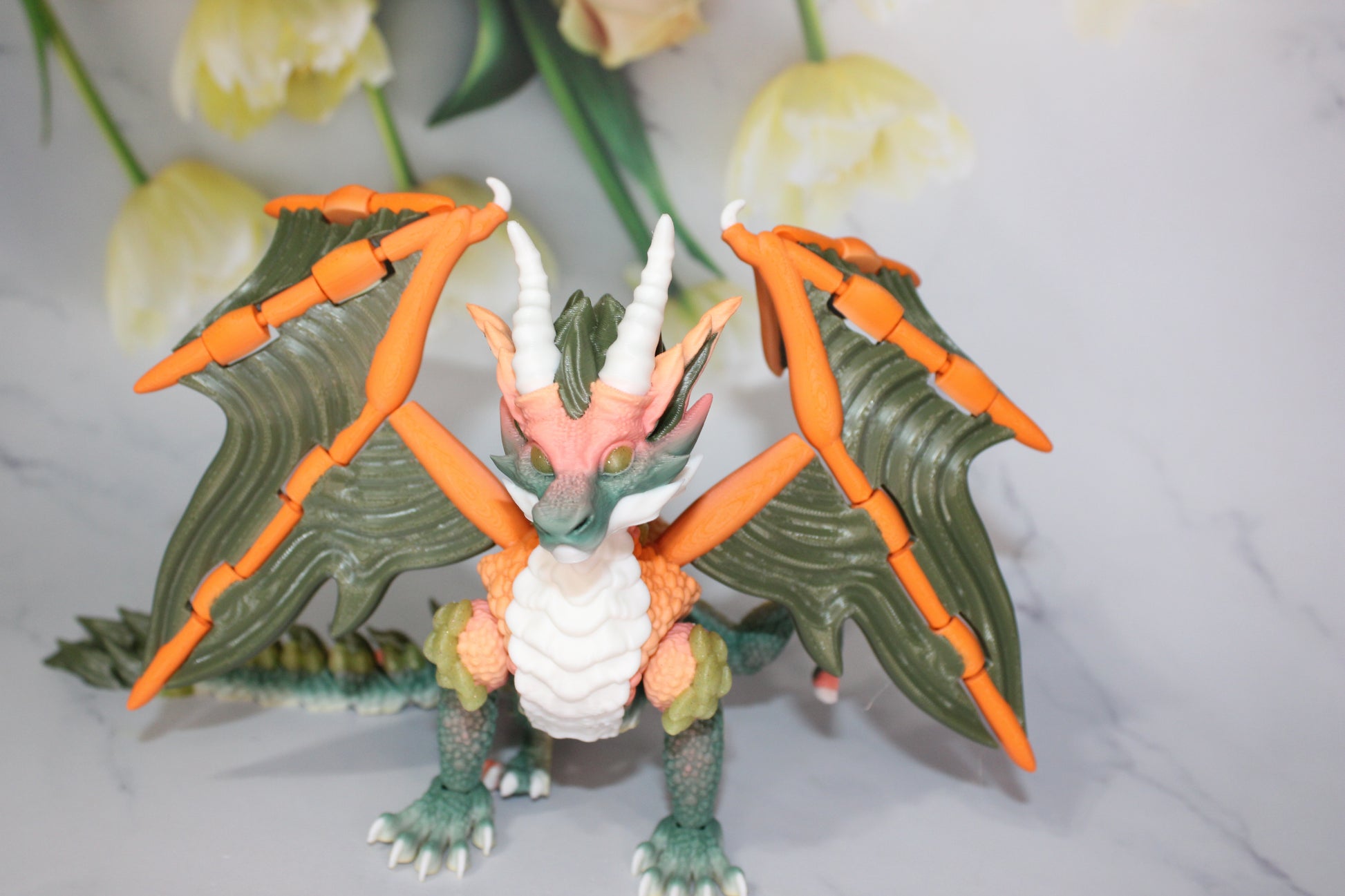 Knox Dragon 14 inches Long 3d Printed Articulated Figurine - Wonderland 3D Printing 
