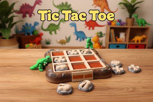 Dino Tic Tac Toe Game 3d printed - Wonderland 3D Printing 