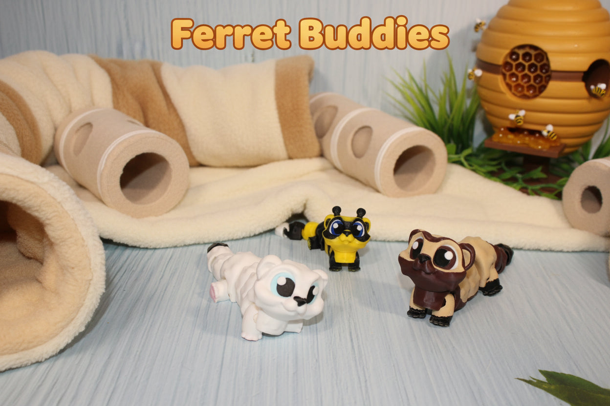Ferret Buddies 3d Printed - Wonderland 3D Printing 