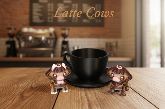 Latte Cows with Coffee Cup - Wonderland 3D Printing 