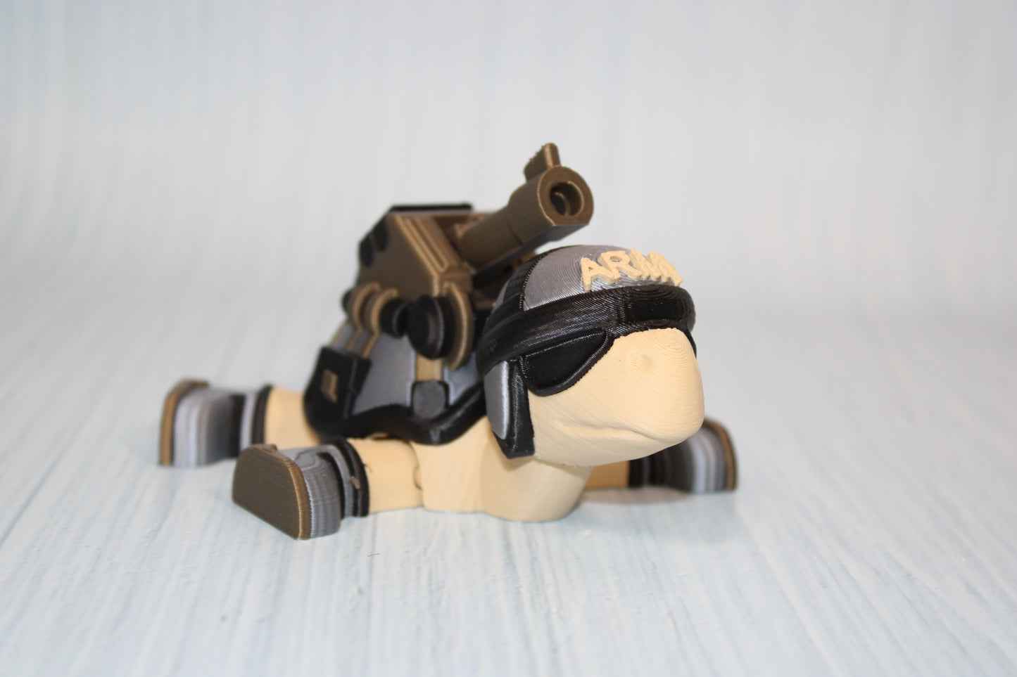 Tank Turtle 3d printed 4.5" - Wonderland 3D Printing 