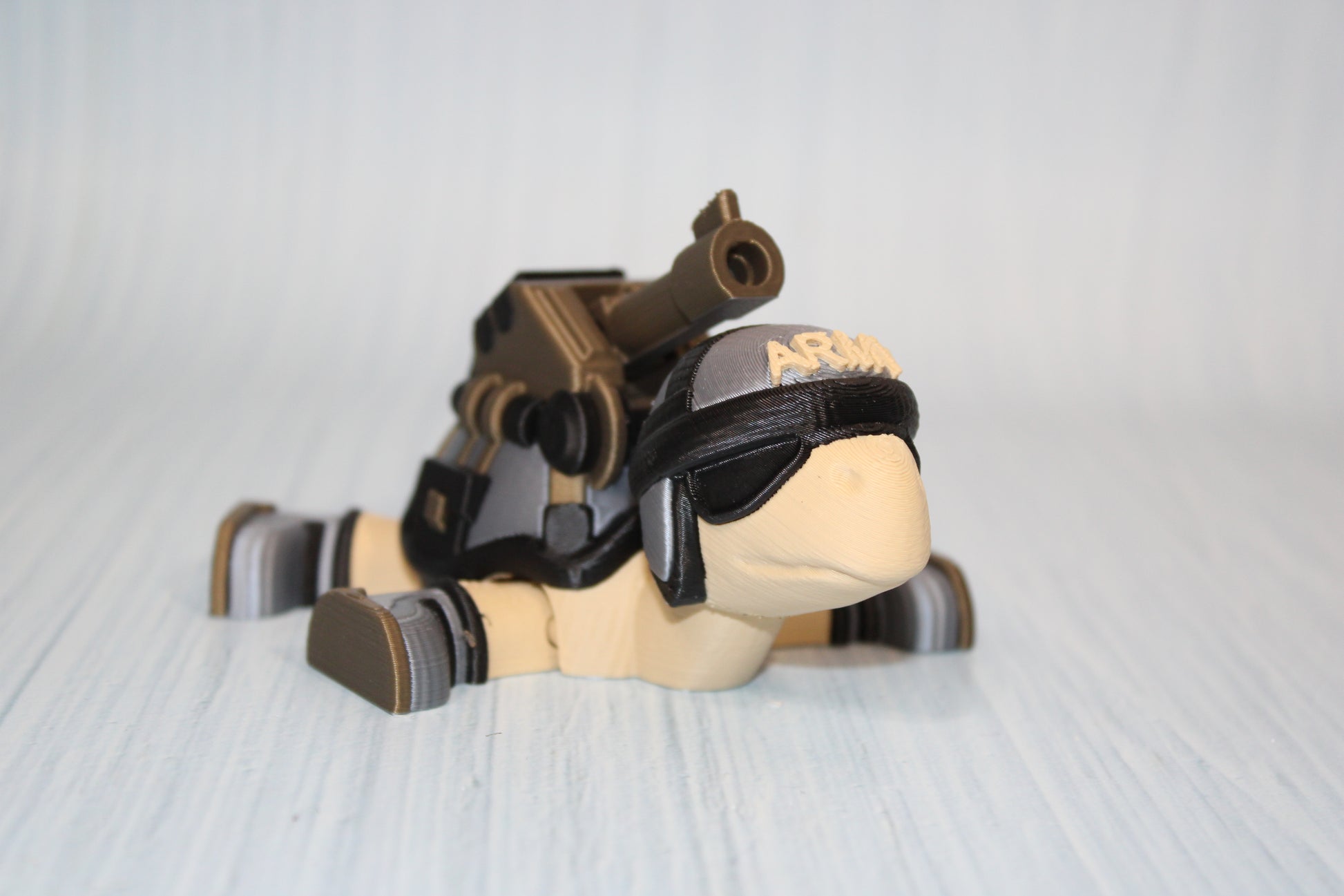 Tank Turtle 3d printed 4.5" - Wonderland 3D Printing 