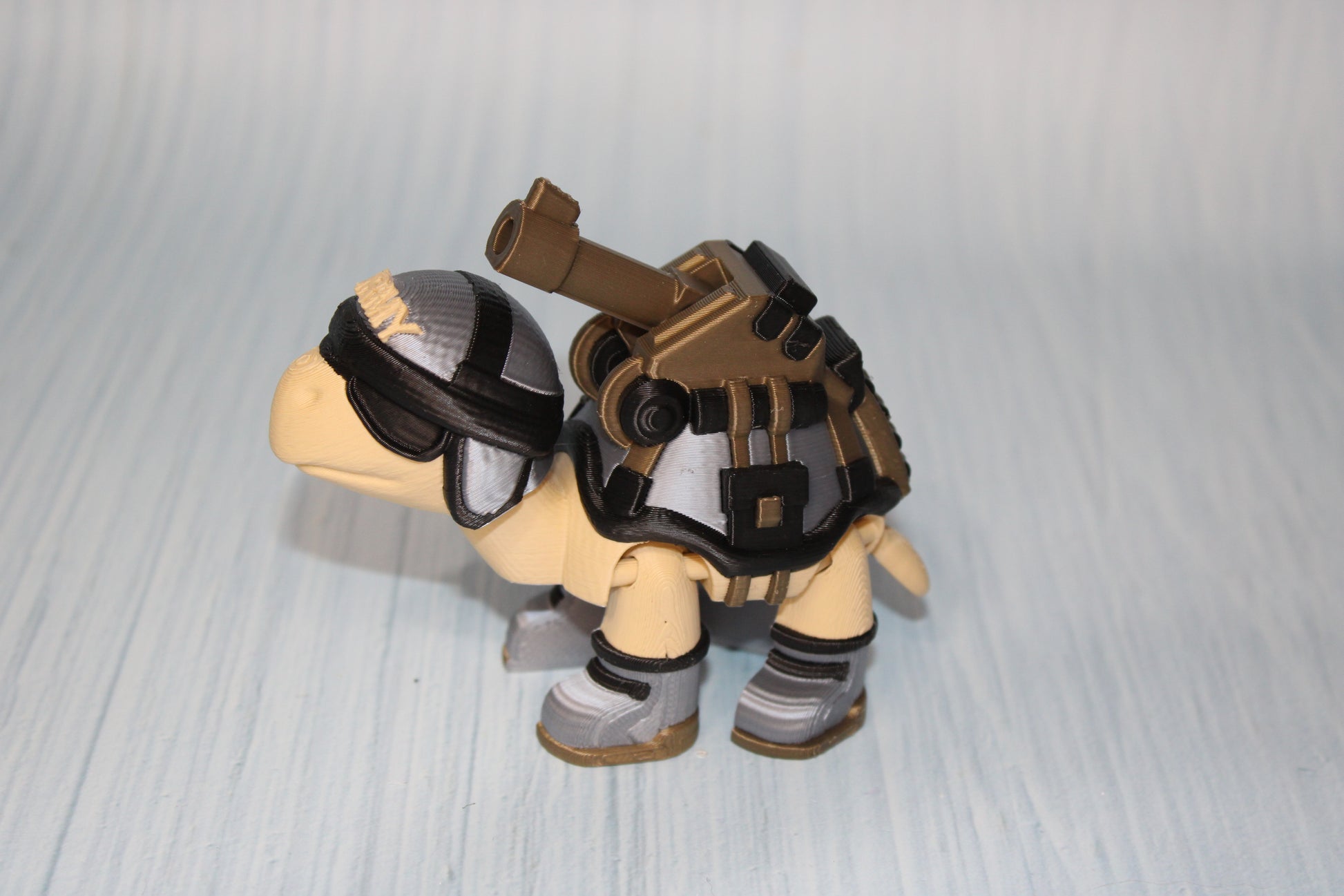 Tank Turtle 3d printed 4.5" - Wonderland 3D Printing 