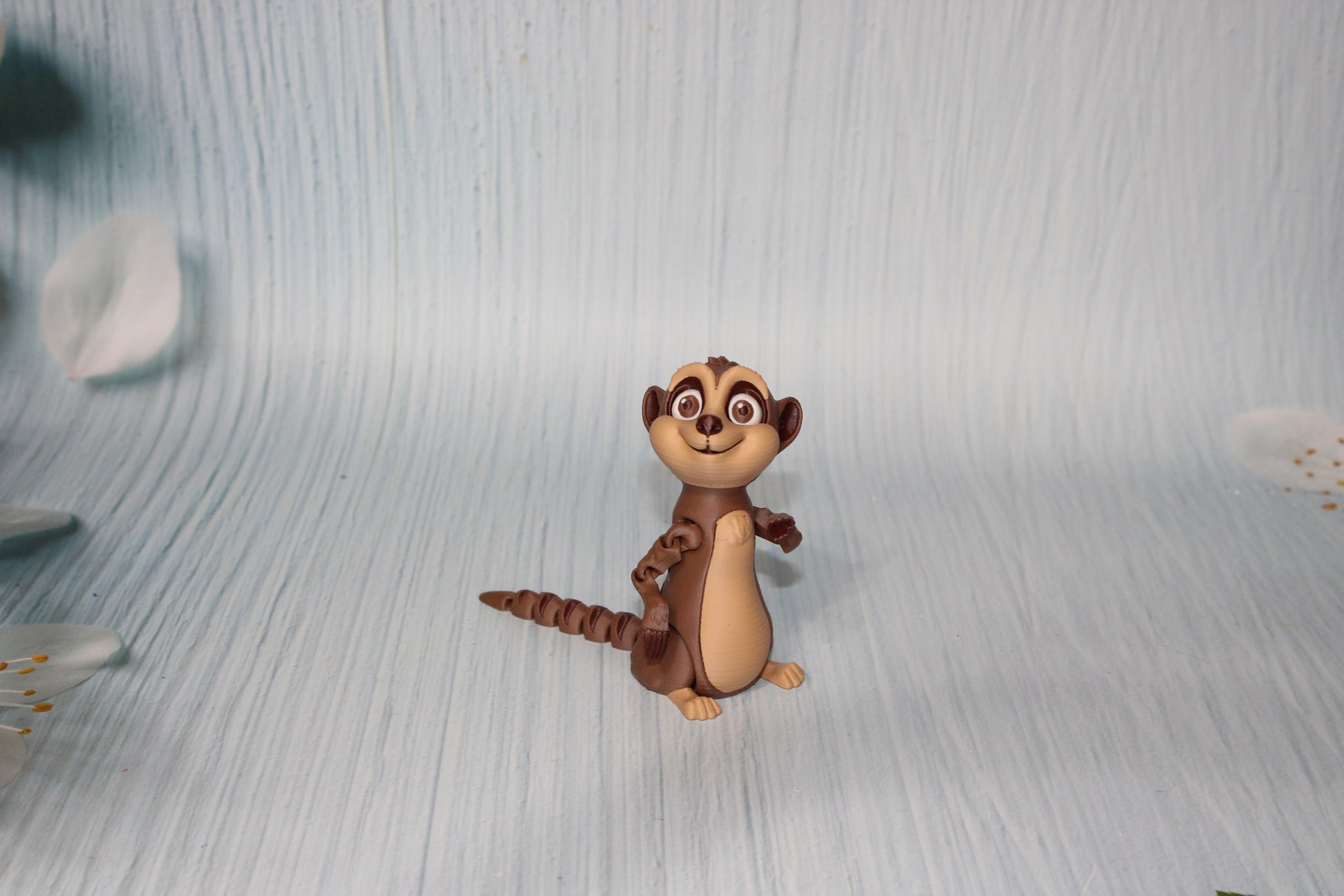 Meercat 3D Printed Articulated Figurine 3.75" tall - Wonderland 3D Printing 