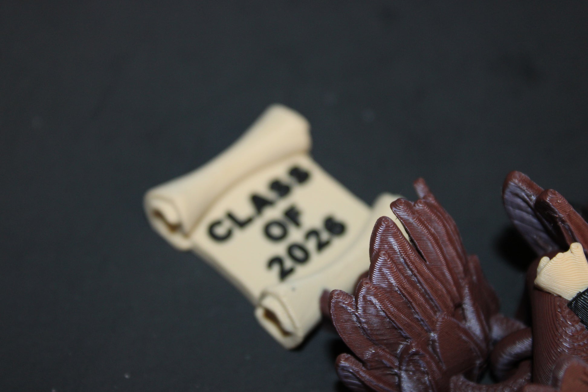Graduation Owl Dragon 3D Printed Articulated Figurine-7" - Wonderland 3D Printing 